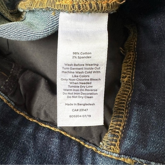 NWOT Talbots Simply Flattering 5 Pocket Ankle Jeans Dark Wash Bronze Studded - Picture 12 of 12